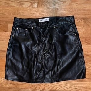 Zara leather skirt